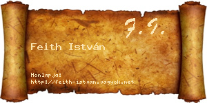 Feith István névjegykártya